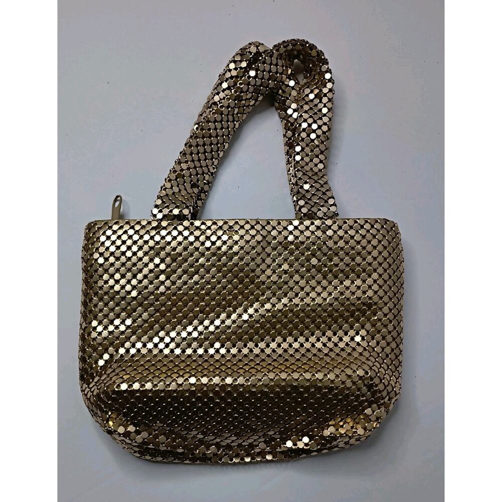 Shimmery Metallic Gold Evening HandbagPurse Nice Condition GnuFashion